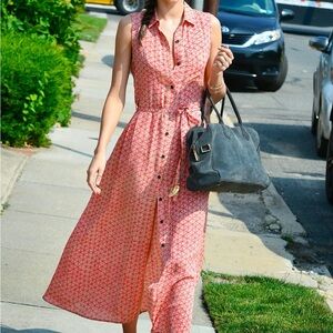 Sleeveless Belted Dress